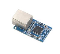 Janasiba CH9121 - Módulo de red Ethernet (chip, transmisión TTL, microcontrolador industrial, STM32 IP 51, 3,3 V, 5 V, 1 unidad), color azul y plateado
