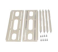 Janasiba Estante de almacenamiento de plástico de gran capacidad con diseño de zigzag