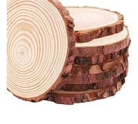 Janasiba Juego de 10 unidades de troncos de madera para decoración rústica, decoración de boda, fiesta, estilo country vintage