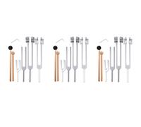 Janasiba Juego de 12 diapasones (128 Hz, 136,1 Hz, MI 528 Hz, 4096 Hz), para la curación de chakras, terapia de sonido, alivio del estrés