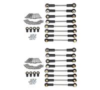 Janasiba Juego de 2 barras de acoplamiento de metal para 1/16 C14 C24 RC Auto Parts