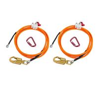 Janasiba Juego de 2 cables de acero con núcleo de alambre de acero, cuerda de posicionamiento ajustable para trepadores de árboles, escaladores de árboles al aire libre