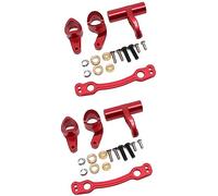 Janasiba Juego de 2 palancas de dirección de metal para 1/8 KRATON 6S Outcast Senton Talion RC piezas de coche, color rojo