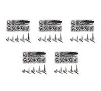 Janasiba Juego de 350 remaches y remaches de plata con forma mixta para ropa, zapatos, cinturones, hazlo tú mismo