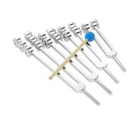 Janasiba Juego de 4 diapasones de 32/48/64/128 Hz con martillo para el nervioso, terapia de sonido y cuidado de