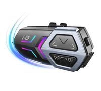 Janasiba LX5 - Auriculares para casco de moto, intercomunicador de para 10 conductores, altavoz manos 2000 m, Bluetooth 5.3, resistente al agua, 1 unidad
