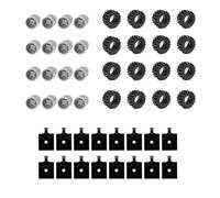 Janasiba Paquete de 48 mini ejes de rueda, accesorios para coche, cubo de neumático, bloques de construcción clásicos, bloques de juguete para niños, piezas de plástico, piezas de automóvil RC para