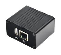 Janasiba Para placa de desarrollo NanoPi Neo + refrigerador + kit de carcasa metálica Allwinner H3 Quad Core 512 MB RAM Openwrt/máquina de