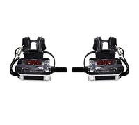 Janasiba Pedales SPD para Bicicleta de con Jaulas para los Dedos de los Pies para Pedales de Clip Pedales de Plataforma Ciclismo para Ejercicio Interior de 9/16 Pulgadas