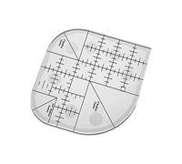 Janasiba Regla de techo de esquina curvada creativa, regla de retazos de costura, herramienta de retazos, accesorios de costura DIY