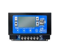 Janasiba Regulador de carga solar, Bluetooth, 60 A, MPPT, con pantalla LCD, soporte dual USB, batería de 12 V/24 V
