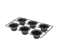 Janasiba Sartén popover antiadherente para magdalenas, cupcakes, pudines para horno, fritatas, magdalenas, quiches, pudines