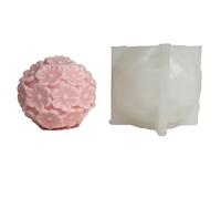 Janasiba Vela perfumada de silicona con forma de bola de flores