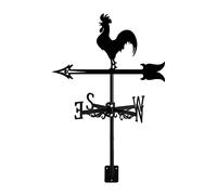 Janasiba Veleta de Gallo - Silueta de Veleta de Gallo Retro - Indicador de DireccióN del Viento para Granja Patio Al Aire Libre