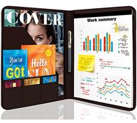 Jancosta 1 paquete de portafolio de negocios con libretas de escritura tamaño carta (nuevo marrón 1 paquete)