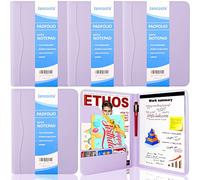 Jancosta Paquete de 5 portafolio de negocios con blocs de notas de escritura tamaño carta (New Lilac 5 Paack)…