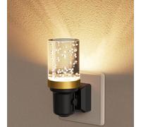 JandCase Luz Nocturna, 1 Piezas Lampara Bebe Noche con Sensor Crepuscular, Brillo Ajustables 0-100LM, 3000K Blanco Cálido, Luz de Noche Enchufe para Dormitorio, Pasillos, Sala, Baños