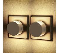 JandCase Luz Nocturna, 2 Piezas Lampara Bebe Noche con Sensor Crepuscular, 3 Niveles de Brillo Ajustables, 3000K Blanco Cálido, Luz de Noche Enchufe para Habitación Bebé, Dormitorio, Pasillos, Sala