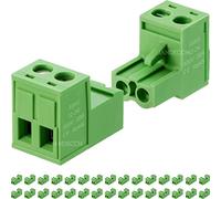 JANDECCN 30 conectores de bloque de terminales de tornillo con paso de 5,08 mm y 30 conectores Phoenix de 2 pines para cable de 24 a 12 AWG