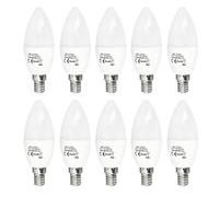 Jandei - 10 x Bombilla Led E14 tipo Vela, casquillo fino, E14 C37, 330º de Apertura, 7W Equivalente a 60W, 700 lúmenes, No regulable, perfecta para Oficina, Mesilla de Noche. (Blanco Neutro 4200K)