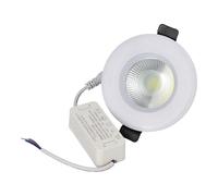Jandei - 1x Downlight LED COB 5W Empotrable, Foco Marco Redondo Blanco, 90x45mm (Orificio Corte 67 a 75mm), 450 Lumen, IP44. ideal para Salón, Cocina, Baño - Luz Fría 6000K