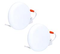 Jandei - 2 x Downlight led frameless redondo empotrable 18W 6000K (blanco frío) corte ajustable. Perfecto para casa, salón, pasillo, dormitorio.