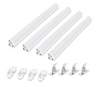 Jandei - 4 Perfiles Led de Aluminio Blanco 1 Metro, Forma en V para Instalación en Esquinas a 90º, Difusores Semitransparentes. Incluyen Tapas y Clips Montaje