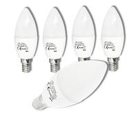 Jandei - 5 x Bombilla Led, Forma de Vela, E14 C37, 330º de Apertura, 7W Equivalente a 60W, 700 lúmenes. No regulable, perfecta para Salón, Oficina, Mesilla de Noche. (Blanco Neutro 4200K)