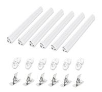 Jandei - 6 Perfiles Led de Aluminio Blanco 1 Metro, Forma en V para Instalación en Esquinas a 90º, Difusores Semitransparentes. Incluyen Tapas y Clips Montaje
