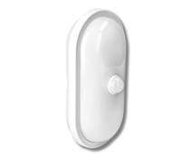 Jandei - Aplique LED 15W 6000K con Sensor de Movimiento (Ovalado), IP65, 1500 lúmenes Exterior, Pasillo, escaleras, Patio, jardín. Dimensiones: 21x11x6 cm.
