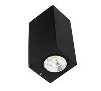 Jandei - Aplique LED de pared Perth exterior IP65 3000K luz blanca cálida, rectangular de 10W, color negro. Dimensiones de 150x70x80 mm, perfecto para patios, terrazas y jadínes.