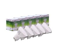 Jandei - Pack de 5 Bombillas LED GU10 de 7W (equivalente a 50W), Color Blanco Frío 6000K, 650 Lúmenes, Bombillas de bajo consumo, no regulables, para hogar, oficina, tienda.