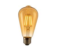 Jandei - Bombilla LED filamento de 5,5W, Rosca E27 Edison, Vintage, Acabado Cristal ámbar, 2200K, 785 lúmenes. Decorativa, Elegante, No Regulable, Dimensiones: 6,4 cm x 14,5 cm.