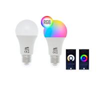 Jandei - Bombilla LED Inteligente, Control Wi-Fi, RGB + CCT Regulable, Compatible con App Tuya Smart, SmartLife, Amazon Alexa y Google Home. Bajo Consumo (A60 E27 9 W, 1 Ud)