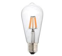 Jandei - Bombilla Led ST64 Filamento transparente Vintage 6W Casquillo gordo E27 Blanca Cálida 2700K (1 UNIDAD) Retro Lámpara Navidad Decoración Restaurantes Bares Eventos