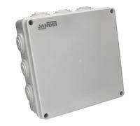 Jandei - Caja Estanca de Montaje en Superficie. Cuadrada Instalación en Interior/Exterior, 12 Entradas. Ideal para Aplicaciones Residenciales, Comerciales o Industriales. (200x200x80mm)