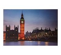 Jandei - Cuadro Paisaje LED Con Interruptor (Londres Big Ben, 60 * 40 * 1,8) 2 pilas AA. Perfecto Para Casa, Salón, Dormitorio.