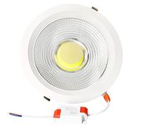 Jandei - Downlight LED COB 30W Empotrar, Foco Marco Redondo Blanco, 212x52mm (Hueco de Corte 185mm), 2250 Lumen, IP44. Ideal para Salón, Cocina, Baño, 1 pieza (Luz Fría 6000k)