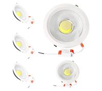Jandei - Downlight LED COB 30W Empotrar, Foco Marco Redondo Blanco, 212x52mm (Hueco de Corte 185mm), 2700 Lumen, IP44. Ideal para Salón, Cocina, Baño, 5 piezas (Luz Natural 4200k)