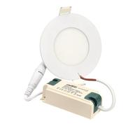Jandei - Downlight LED Panel Extraplano Redondo. Iluminación 3W Blanco Cálido 3000K, Perfecto Para Salones, Cocinas, Oficinas, Casas, Pasillo. Ahorro de energía.