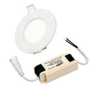 Jandei - Downlight LED Panel Extraplano Redondo. Iluminación 3W, Blanco Neutro 4200K. Perfecto para Casas, Oficinas, Salones, Cocinas, Casas, Pasillo. Ahorro de energía.