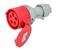 Jandei - Enchufe Base Conector de Potencia, Toma industrial 4P+E 6H 240-415 Vac IP44 (Hembra Aéreo 16A)