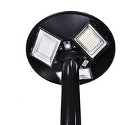 Jandei - Farola Solar LED 1500 Lúmenes, para Exterior IP65, Batería 12.000 mAH, Mando Incluidos, Sensor de Movimiento 6-8m, Iluminación Blanco Frío 6000K, Parque, Jardín, Patio, Calles