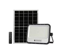 Jandei - Foco Proyector LED Solar 300W 160leds 1600Lm, Luz Blanca 6500K con Mando, Panel Separado, IP65 Impermeable, Cable 4,6m. Iluminación Exterior, Jardin, Caminos...