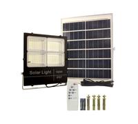 Jandei - Foco Proyector Led Solar, Panel Separado con Batería de Litio, Luz Fría 6000k. Protección IP65 Exterior. Ideal para Jardin, Terraza, Caminos… (800 Lúmenes)