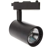 Jandei - Foco Techo Led Carril 30W, Blanco Frio 6000K, 2200 Lúmenes, 220V 50-60Hz Monofásico, Aluminio Vestidor, Escaparate, Tienda, Oficina. Color Negro