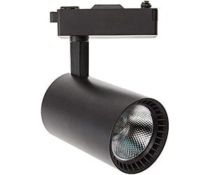 Jandei - Foco Techo Led Carril 30W, Blanco Frio 6000K, 2200 Lúmenes, 220V 50-60Hz Monofásico, Aluminio Vestidor, Escaparate, Tienda, Oficina. Color Negro