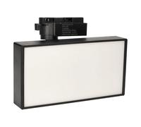 Jandei - Foco Techo Led Carril 30W. Tipo Panel, Aluminio Lacado. Blanco Neutro 4200K, 2500 Lúmenes, 185V-265V AC Riel Monofásico, Vestidor, Escaparate, Tienda, Oficina. (Negro)