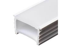 Jandei - Funda Flexible Silicona 5 Metros para Tira LED, Perfil Blanco Rectangular 30mm x 20mm, IP20 para Interiores (no Incluye Tira)