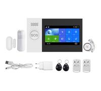 JANDEI - Kit Alarma hogar y Negocio inalámbrica, Compatible con Tuya Smart App, Google Home y Amazon Alexa, conexión gsm, Llamada telefónica.